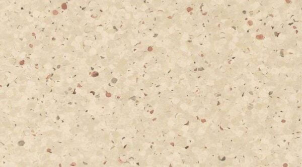 328 Jasnobeżowa wykładzina PCV z szarymi i ciemnobrązowymi drobinkami