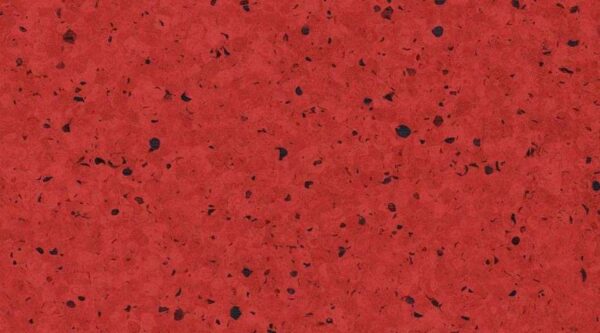 336 Czerwona wykładzina PCV z czarnymi i szarymi akcentami