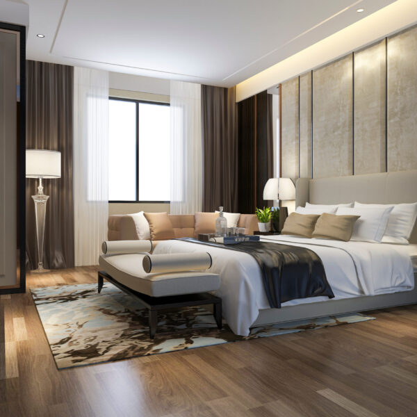 Panele Splendor w klimatycznej sypialni